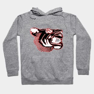 Chinese Tiger Head pixel art Hoodie